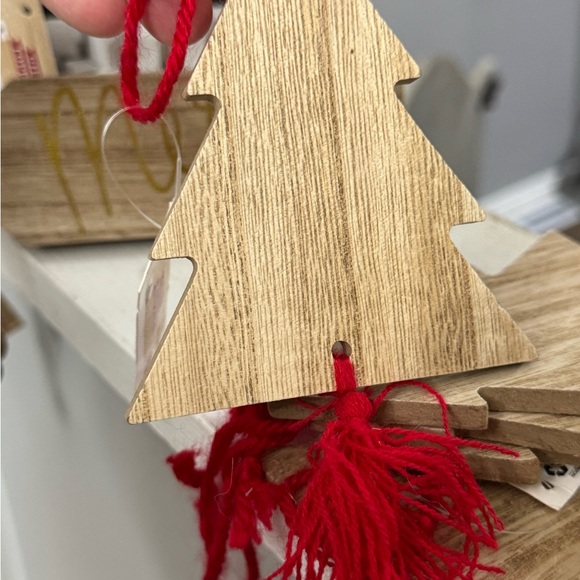 Mixed 17 Wooden Holiday Ornaments or gift tag set - Picture 7 of 7